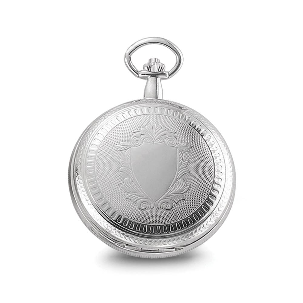 Alternate view of the Charles Hubert Chrome-finish White Dial 48mm Pocket Watch by The Black Bow Jewelry Co.