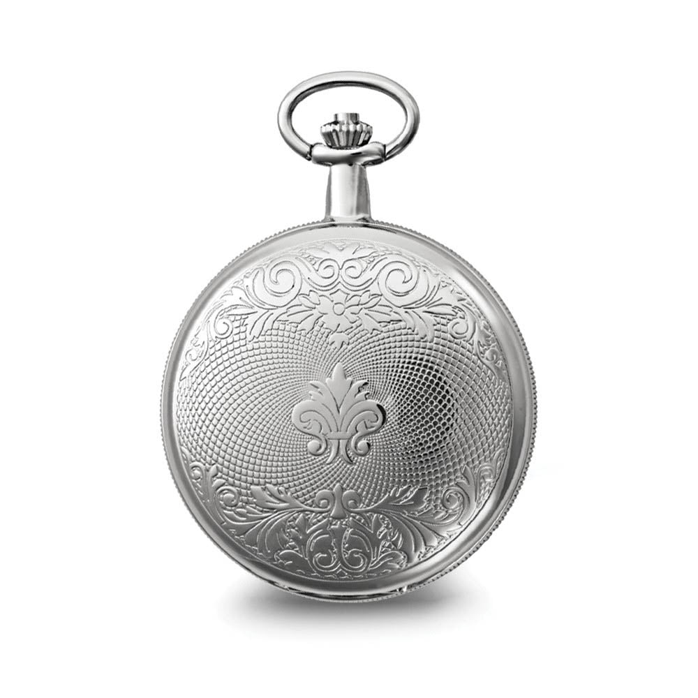 Alternate view of the Charles Hubert Chrome-finish White Dial 48mm Pocket Watch by The Black Bow Jewelry Co.