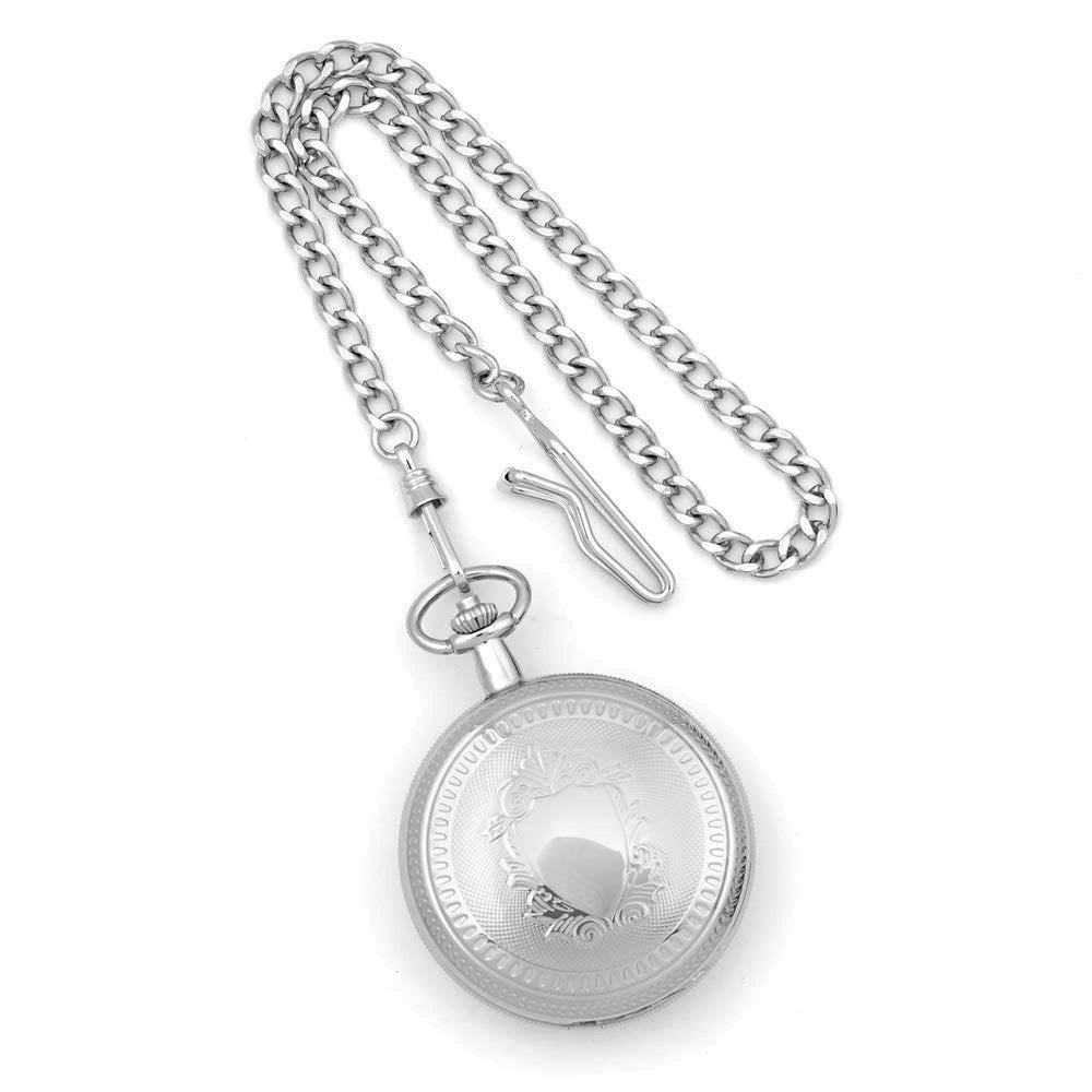 Alternate view of the Charles Hubert Chrome-finish White Dial 48mm Pocket Watch by The Black Bow Jewelry Co.