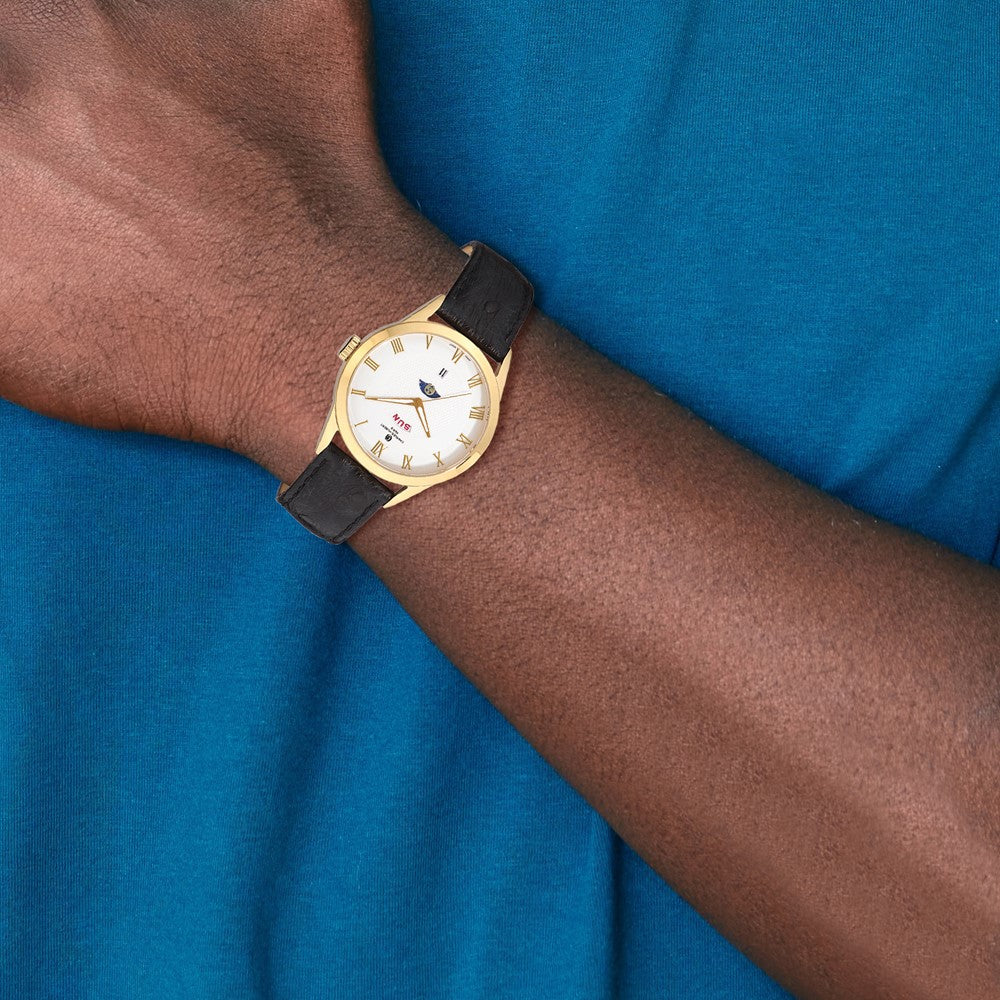 Alternate view of the Charles Hubert Ladies Gold Tone Stainless Steel White Dial Watch by The Black Bow Jewelry Co.