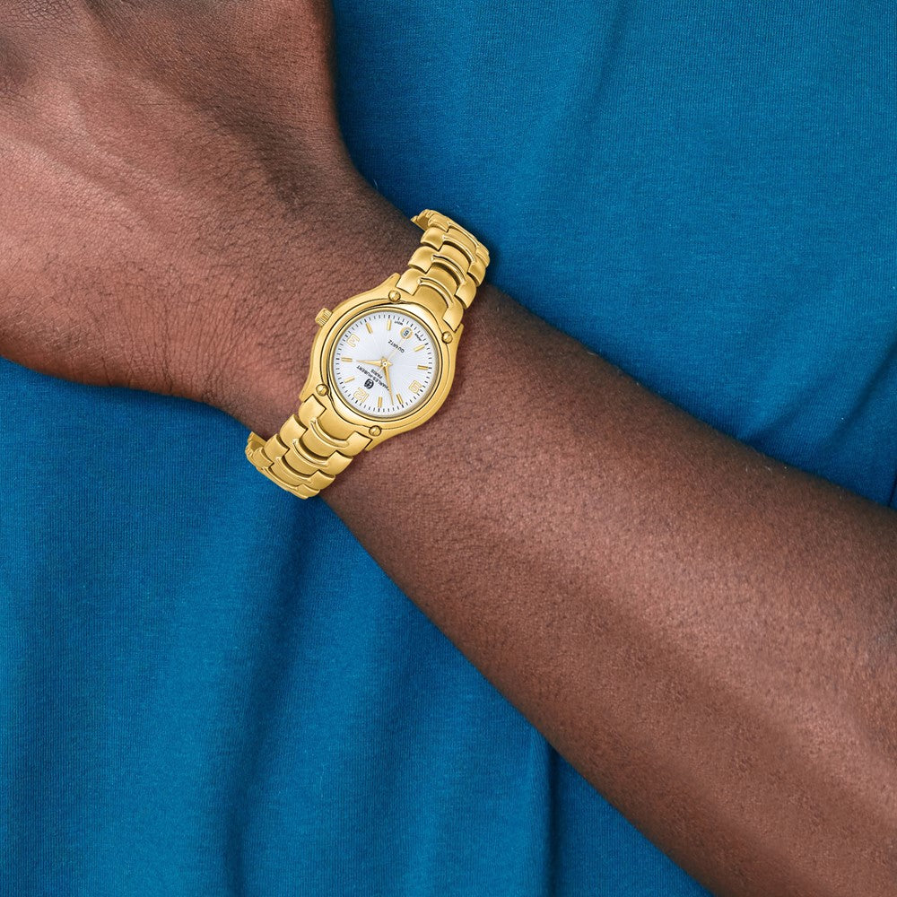 Alternate view of the Charles Hubert Mens Gold-finish White Dial Watch by The Black Bow Jewelry Co.