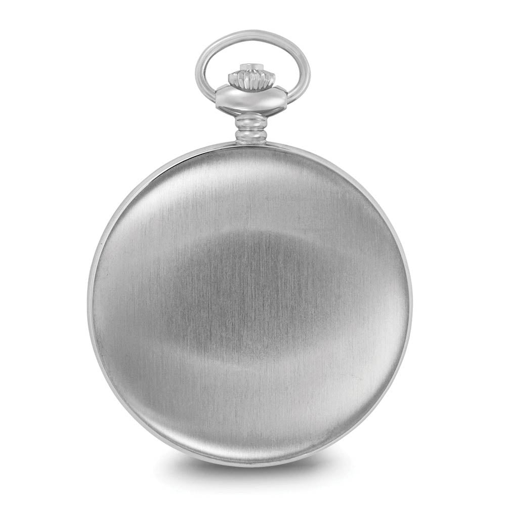 Alternate view of the Charles Hubert Stainless Steel Double Cover Tritium Pocket Watch by The Black Bow Jewelry Co.