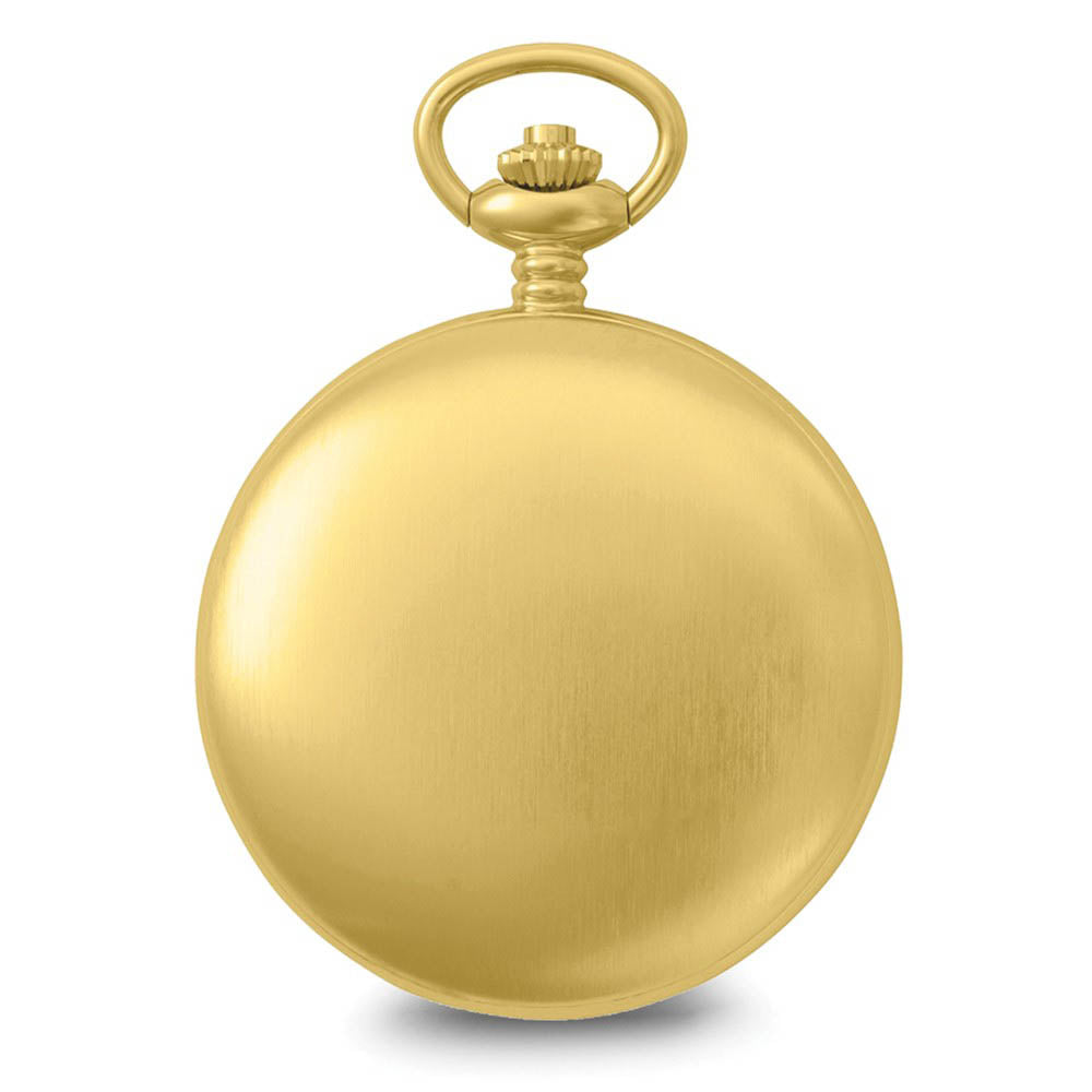 Alternate view of the Charles Hubert Stnlss Stl IP-plated Dbl Cover Tritium Pocket Watch by The Black Bow Jewelry Co.