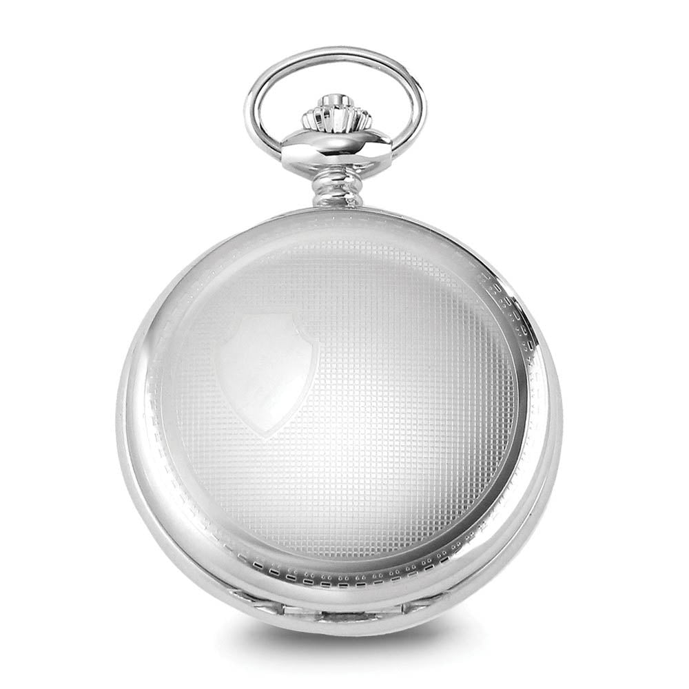 Alternate view of the Charles Hubert Stainless Stl Blk Dial Tritium Mechanical Pocket Watch by The Black Bow Jewelry Co.