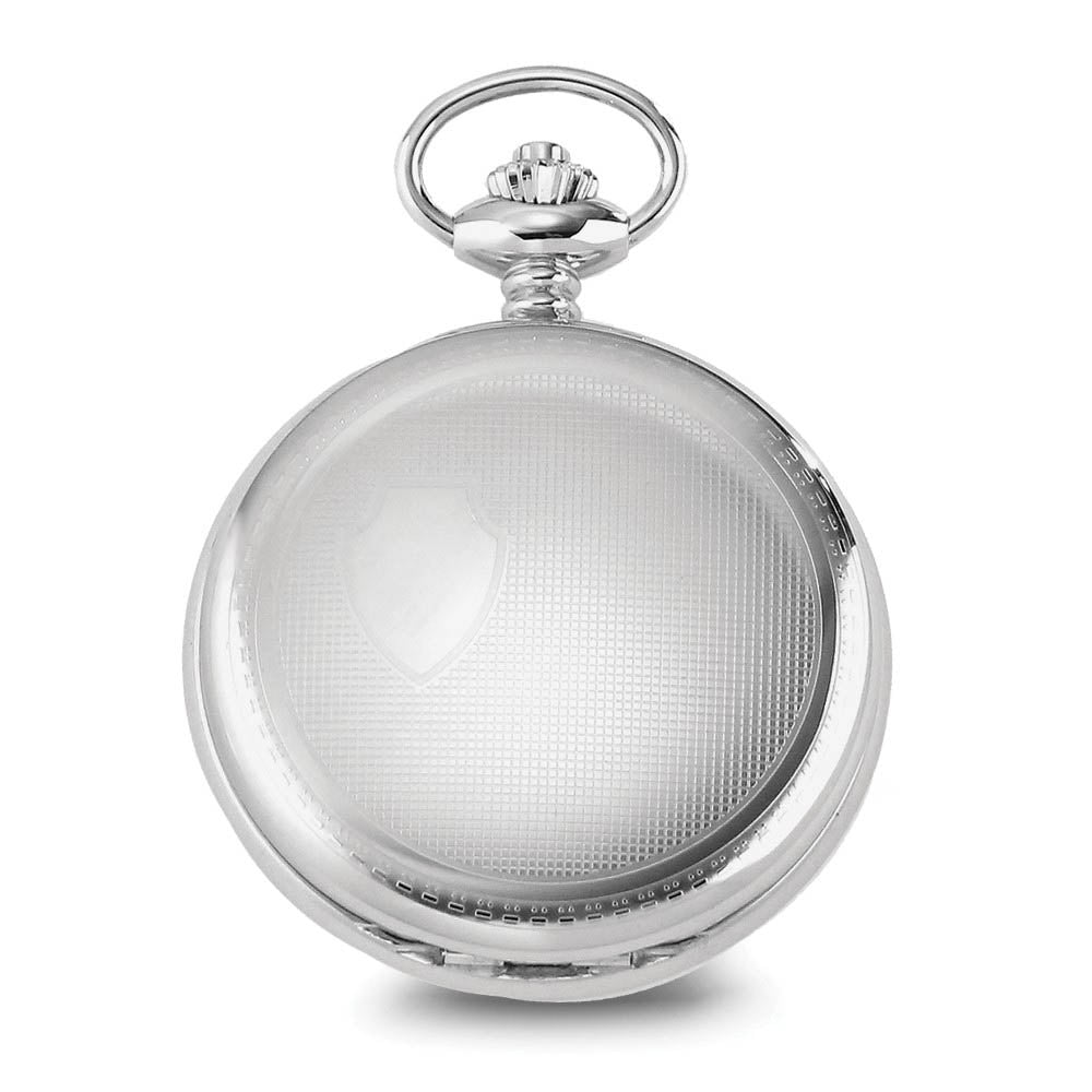 Alternate view of the Charles Hubert Stainless Stl Wht Dial Tritium Mechanical Pocket Watch by The Black Bow Jewelry Co.
