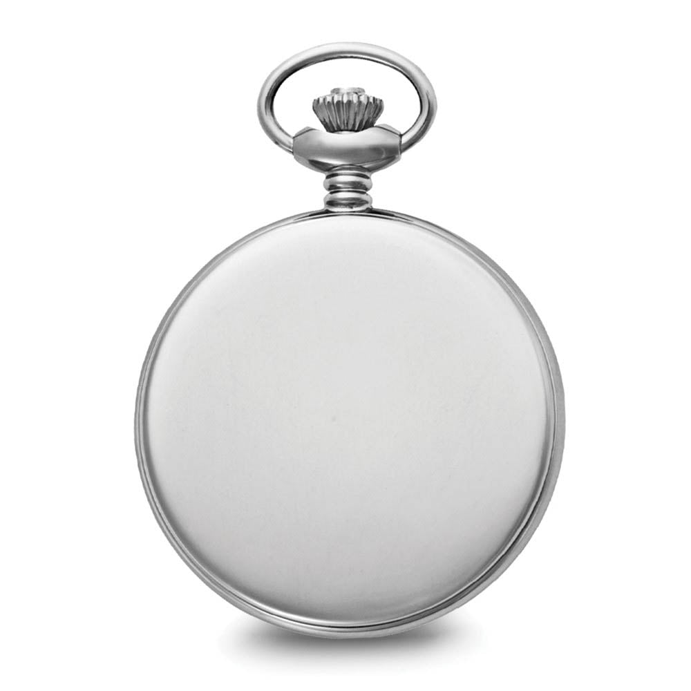 Alternate view of the Charles Hubert Stainless Stl Wht Dial Tritium Mechanical Pocket Watch by The Black Bow Jewelry Co.