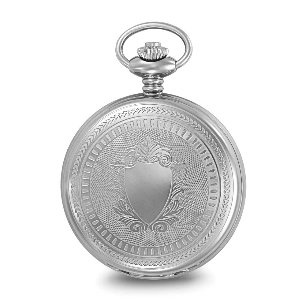 Alternate view of the Charles Hubert Stainless Steel White Dial Tritium Quartz Pocket Watch by The Black Bow Jewelry Co.