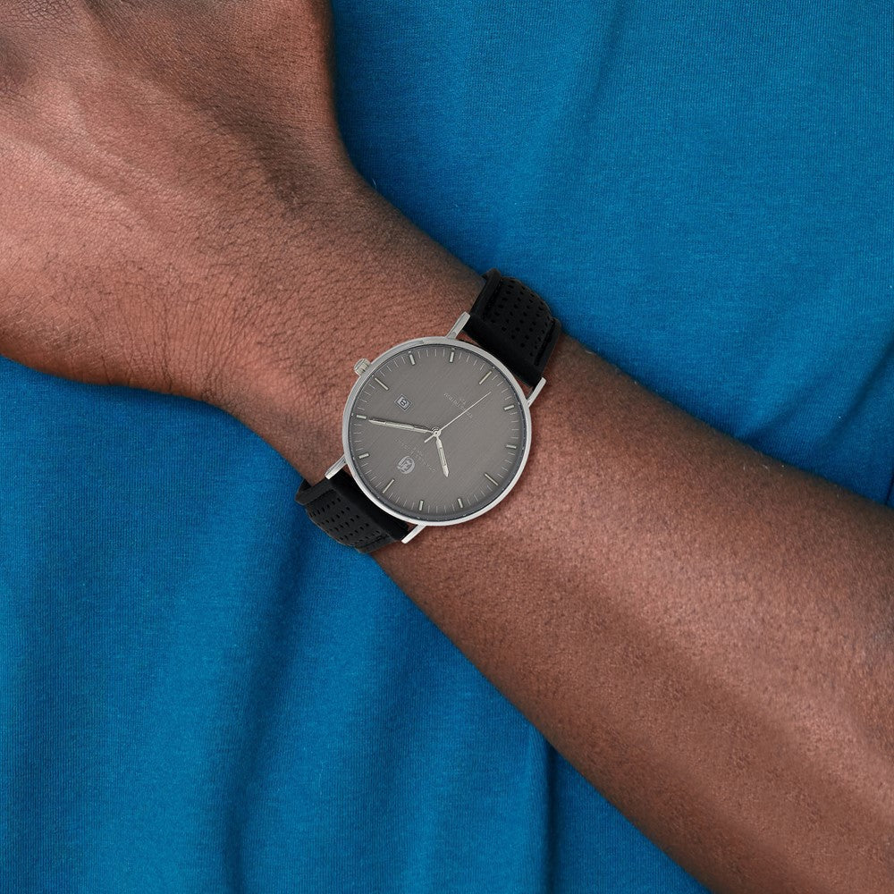 Alternate view of the Charles Hubert Stainless Steel w/2 BandsTritium Grey Dial Watch by The Black Bow Jewelry Co.