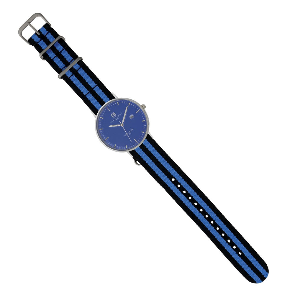 Alternate view of the Charles Hubert Stainless Steel w/2 Bands Tritium Blue Dial Watch by The Black Bow Jewelry Co.