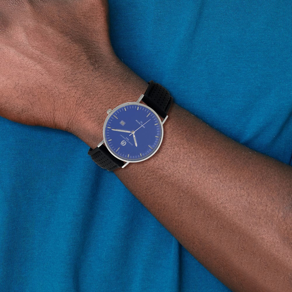 Alternate view of the Charles Hubert Stainless Steel w/2 Bands Tritium Blue Dial Watch by The Black Bow Jewelry Co.