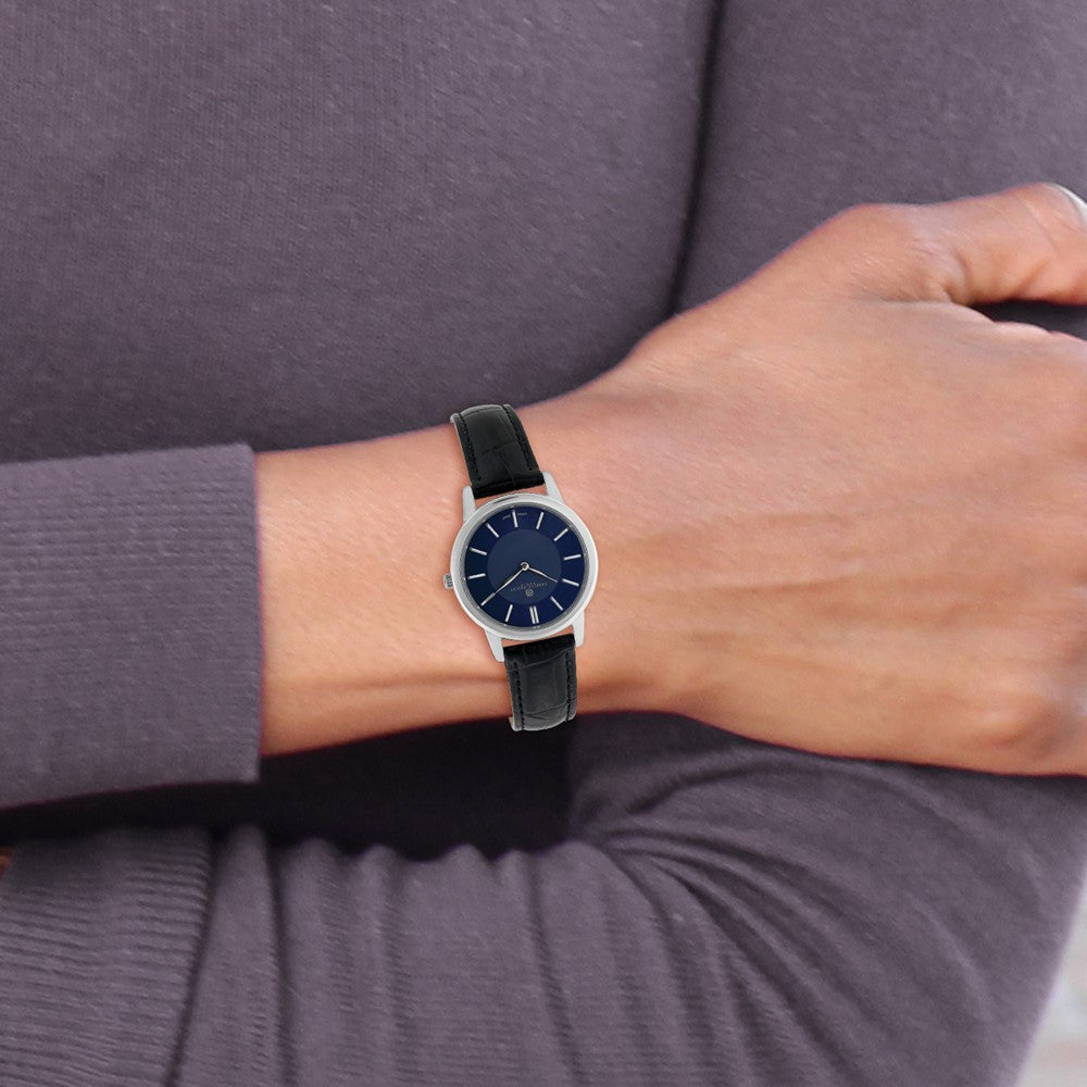 Alternate view of the Charles Hubert Ladies Stainless Steel Blue Dial Watch by The Black Bow Jewelry Co.
