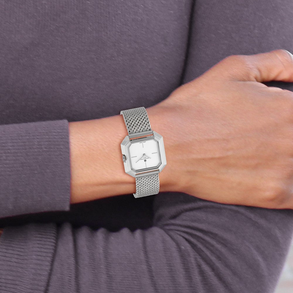 Alternate view of the Charles Hubert Ladies Stainless Mesh Silver Dial Quartz Watch by The Black Bow Jewelry Co.