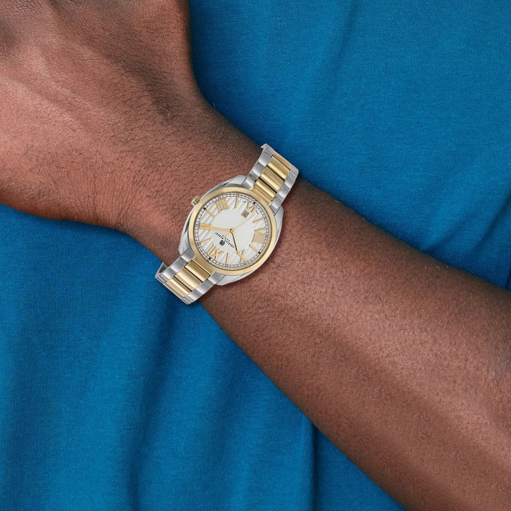 Alternate view of the Charles Hubert Mens Two-Tone Stainless Steel Off-White Dial Watch by The Black Bow Jewelry Co.