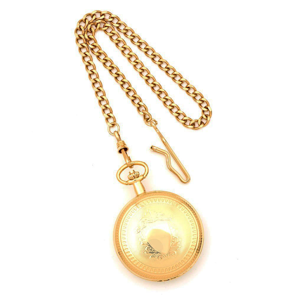 Alternate view of the Charles Hubert Gold Tone Finish White Dial 48mm Pocket Watch by The Black Bow Jewelry Co.