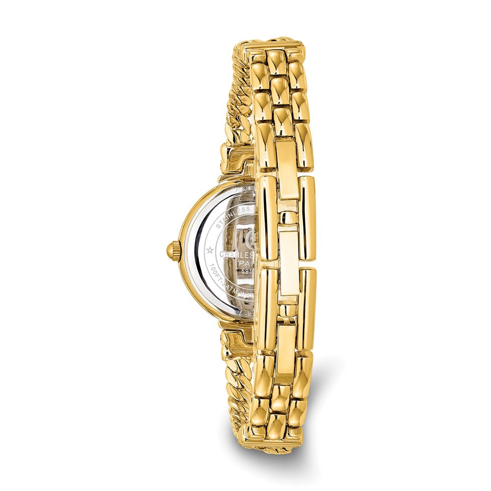 Alternate view of the Charles Hubert Ladies Gold Finish Gold Dial Chain Bracelet Watch by The Black Bow Jewelry Co.