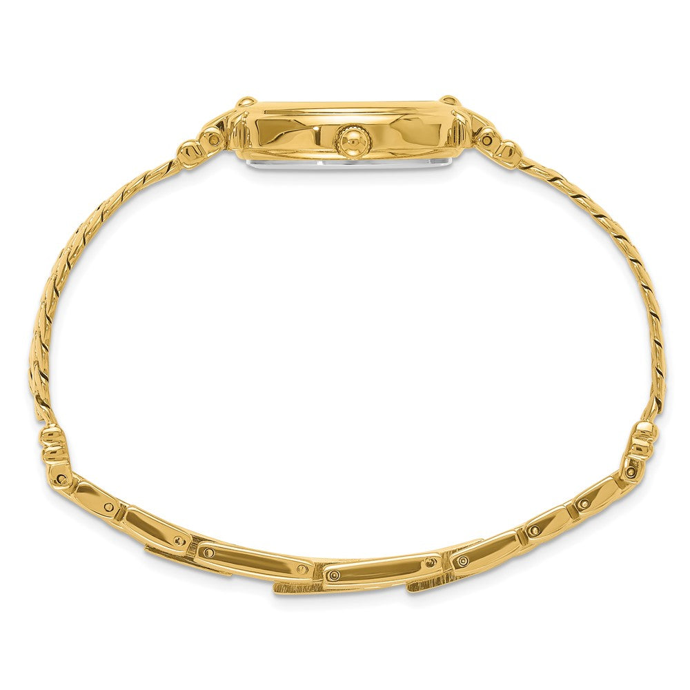 Alternate view of the Charles Hubert Ladies Gold Finish Gold Dial Chain Bracelet Watch by The Black Bow Jewelry Co.