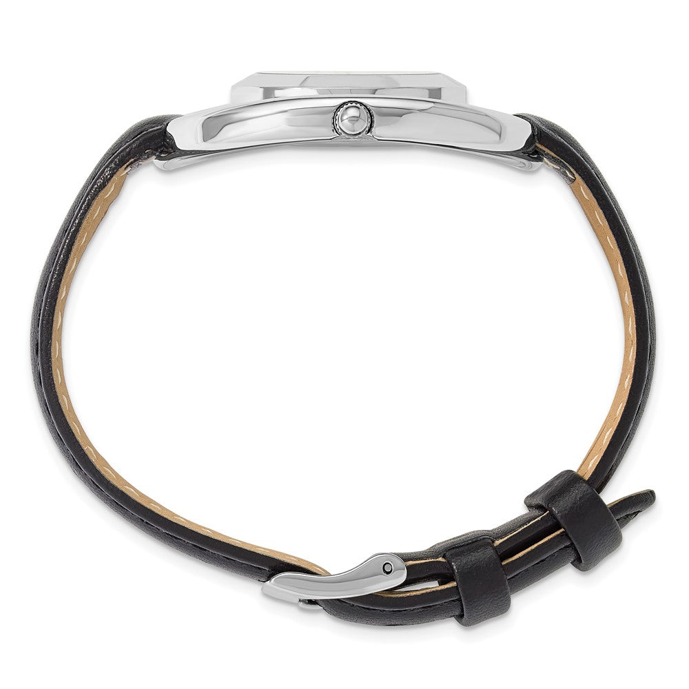 Alternate view of the Charles Hubert Ladies Chrome Finish Black Dial Modern Circle Watch by The Black Bow Jewelry Co.