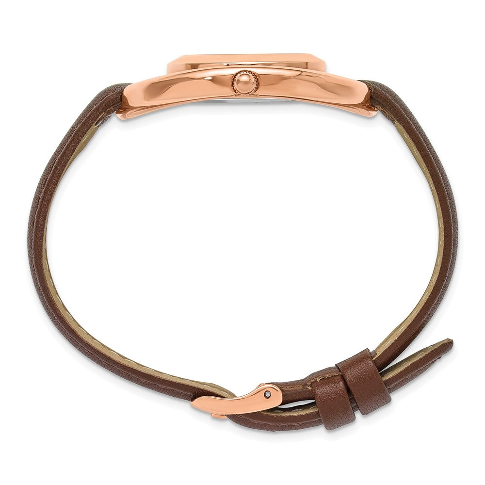 Alternate view of the Charles Hubert Ladies Rose Finish Brown Dial Modern Circle Watch by The Black Bow Jewelry Co.