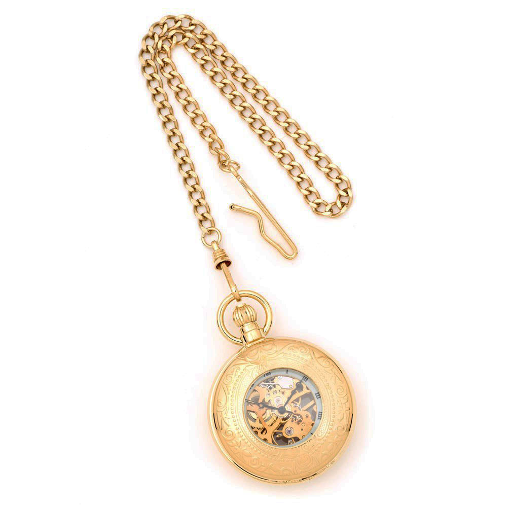 Alternate view of the Charles Hubert Gold Finish Pocket Watch by The Black Bow Jewelry Co.