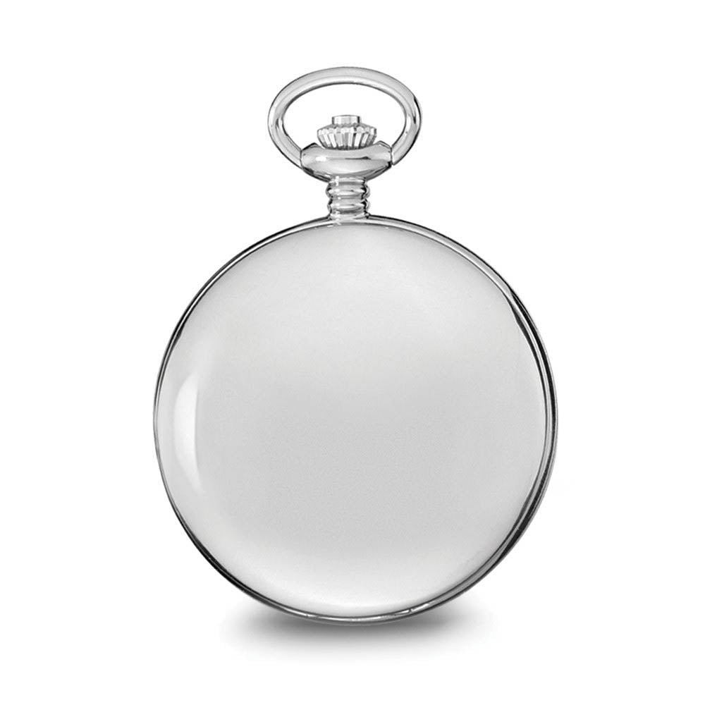 Alternate view of the Charles Hubert Chrome Finish Open Window Moon Phase Pocket Watch by The Black Bow Jewelry Co.