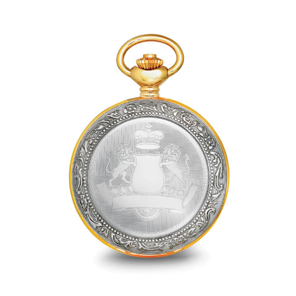 Alternate view of the Charles Hubert Lion Crest Hunter Case Skeleton Dial Pocket Watch by The Black Bow Jewelry Co.