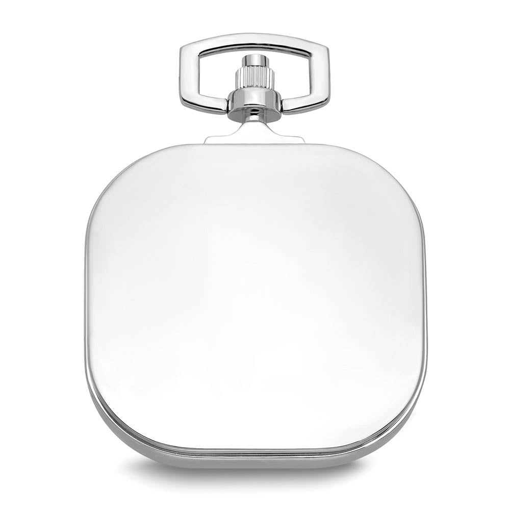 Alternate view of the Charles Hubert Gold-finish Two-tone Chrome Square Pocket Watch by The Black Bow Jewelry Co.