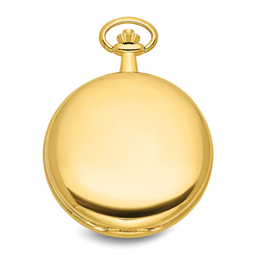 Alternate view of the Charles Hubert 14k Gold Finish White Dial with Date Pocket Watch by The Black Bow Jewelry Co.