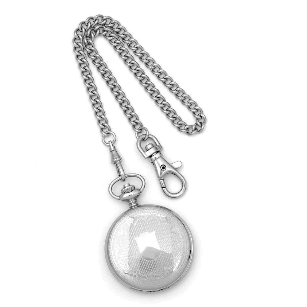 Alternate view of the Charles Hubert 48mm Stainless Steel White Dial with Date Pocket Watch by The Black Bow Jewelry Co.