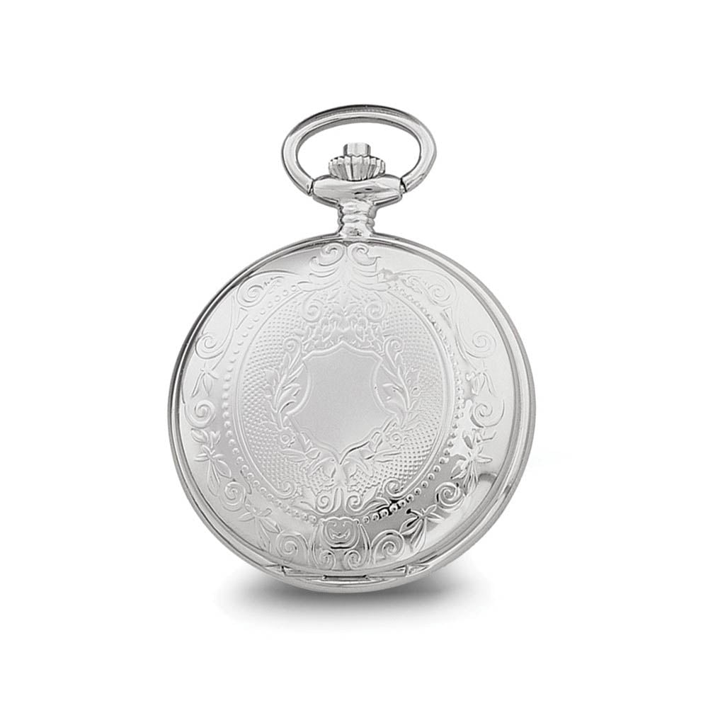 Alternate view of the Charles Hubert Chrome-finish White Dial Three Hands Pocket Watch by The Black Bow Jewelry Co.