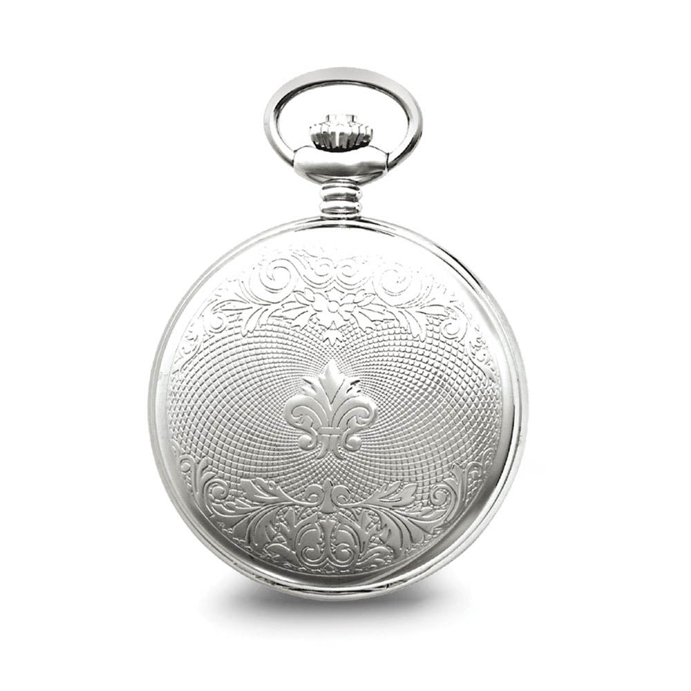 Alternate view of the Charles Hubert Chrome-finish White Dial Pocket Watch 48mm by The Black Bow Jewelry Co.