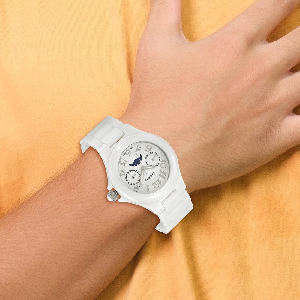 Alternate view of the Chisel Ladies White Ceramic White Dial Watch by The Black Bow Jewelry Co.
