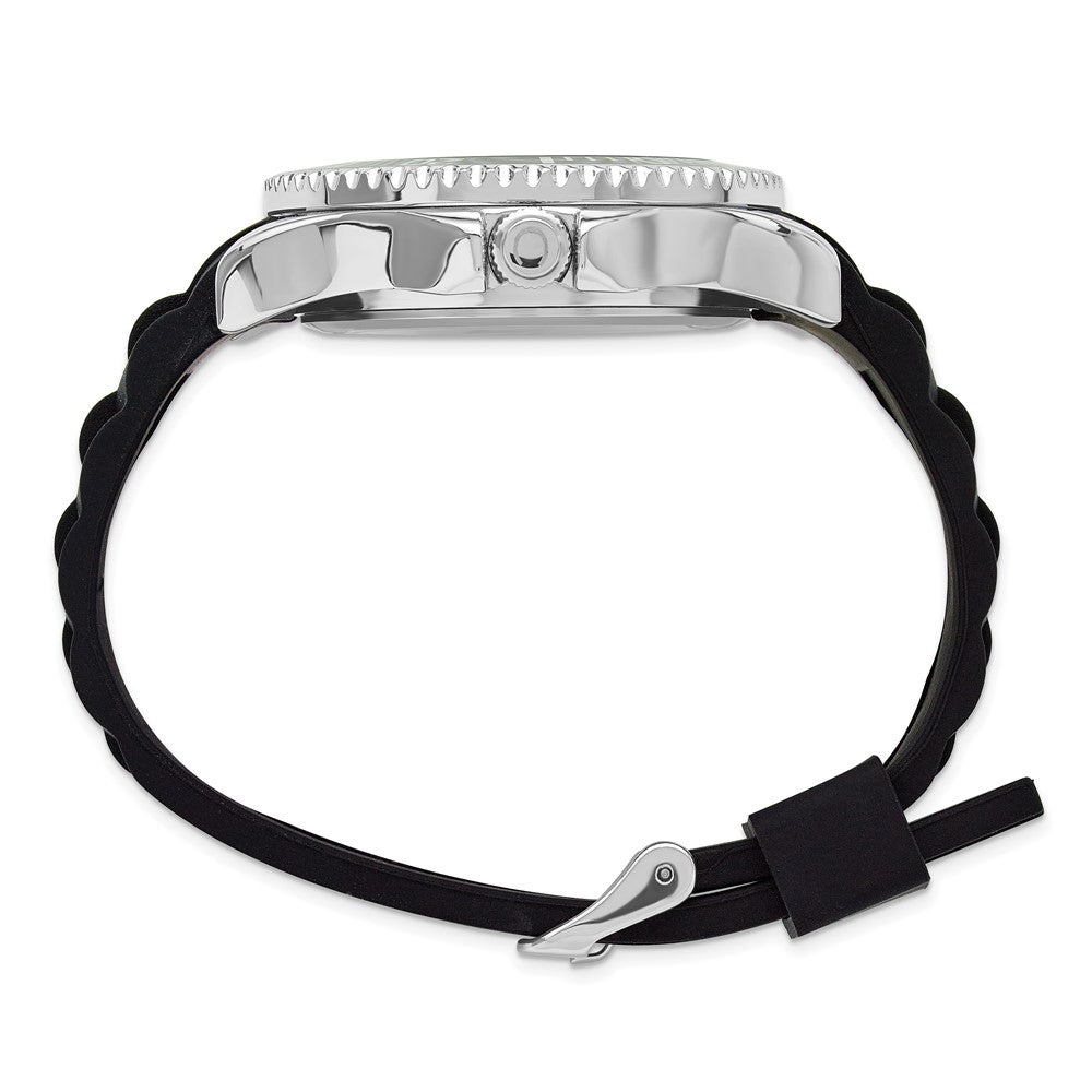Alternate view of the Chisel Mens 44mm Black Silicone Strap Watch by The Black Bow Jewelry Co.