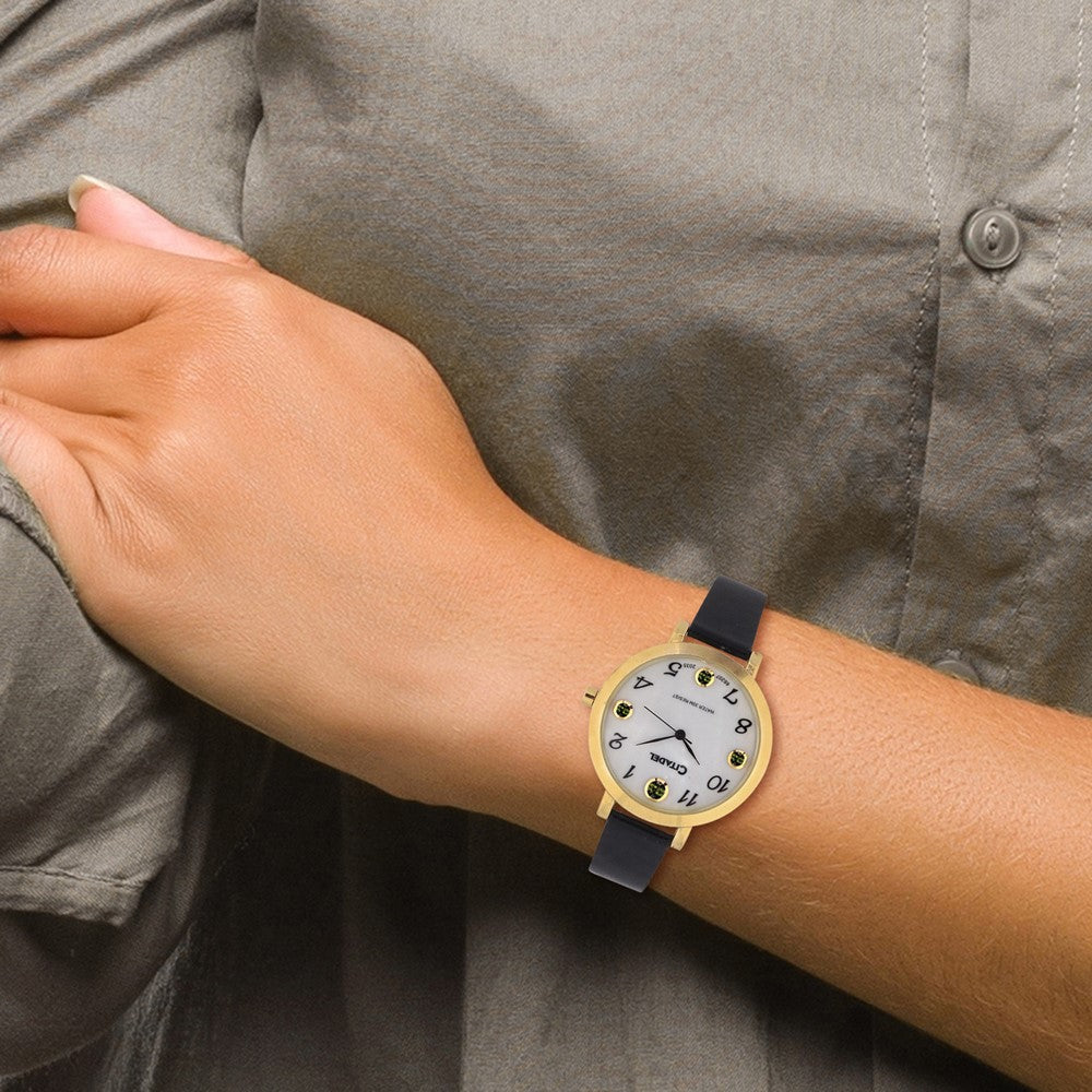 Alternate view of the Citadel Ladies August Simulated Birthstone Watch by The Black Bow Jewelry Co.