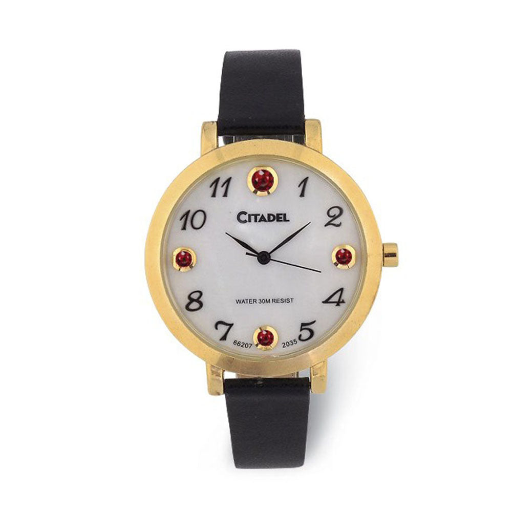 Citadel Ladies January Simulated Birthstone Watch, Item W9118-JAN by The Black Bow Jewelry Co.