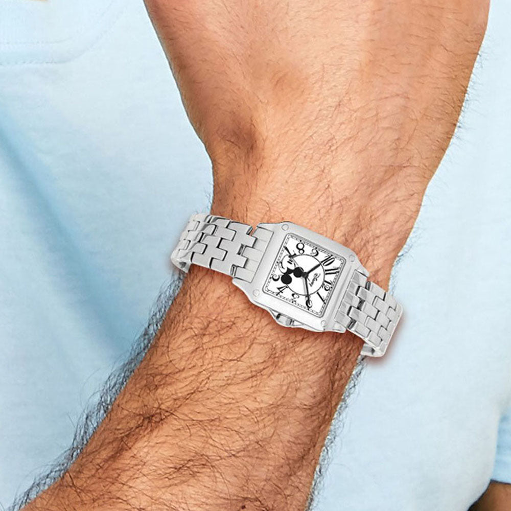 Alternate view of the Disney Adult Size Alloy/Stnlss Steel Square Mickey Mouse Watch by The Black Bow Jewelry Co.
