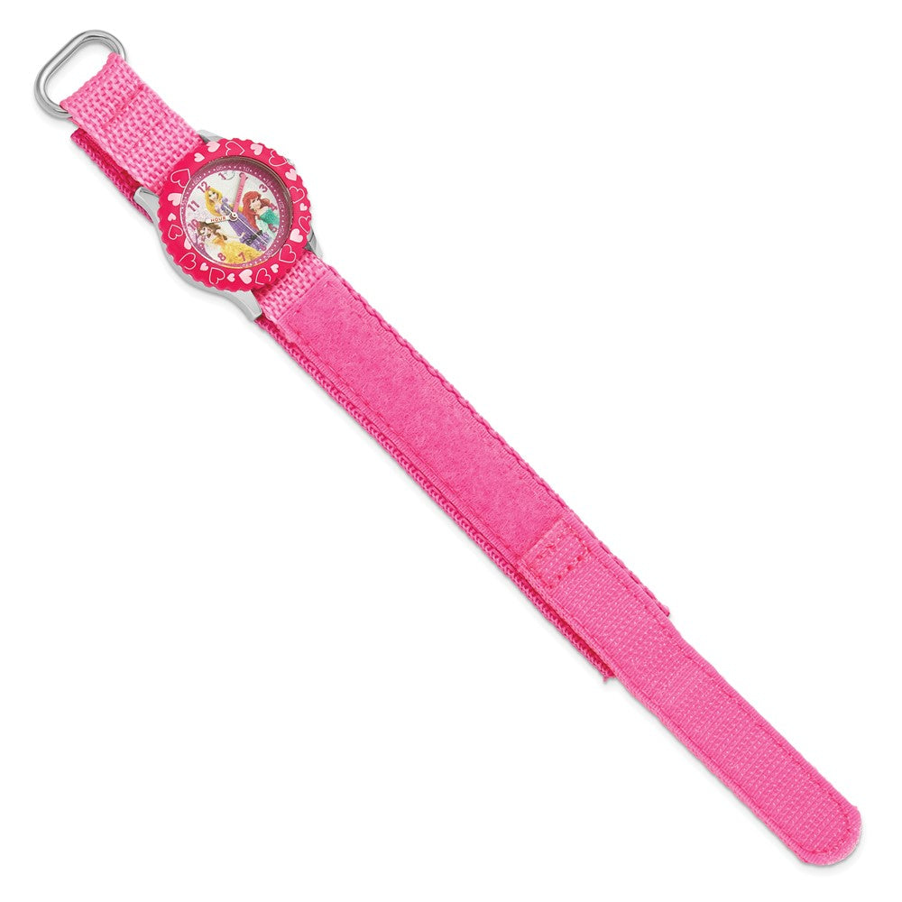 Alternate view of the Disney Girls Princess Pink Velcro Time Teacher Watch by The Black Bow Jewelry Co.