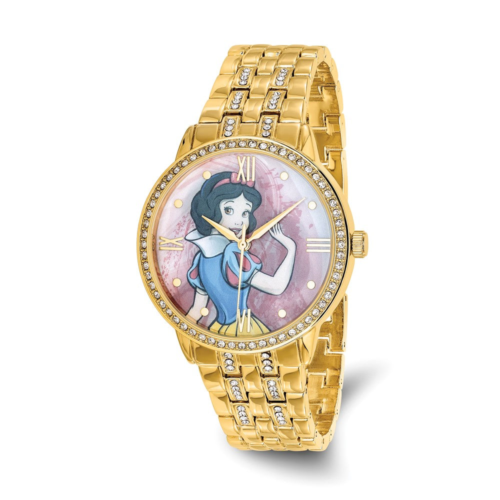 Disney Ladies Snow White Gold-tone Bracelet Watch, Item W9301 by The Black Bow Jewelry Co.