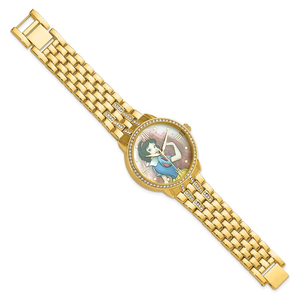 Alternate view of the Disney Ladies Snow White Gold-tone Bracelet Watch by The Black Bow Jewelry Co.