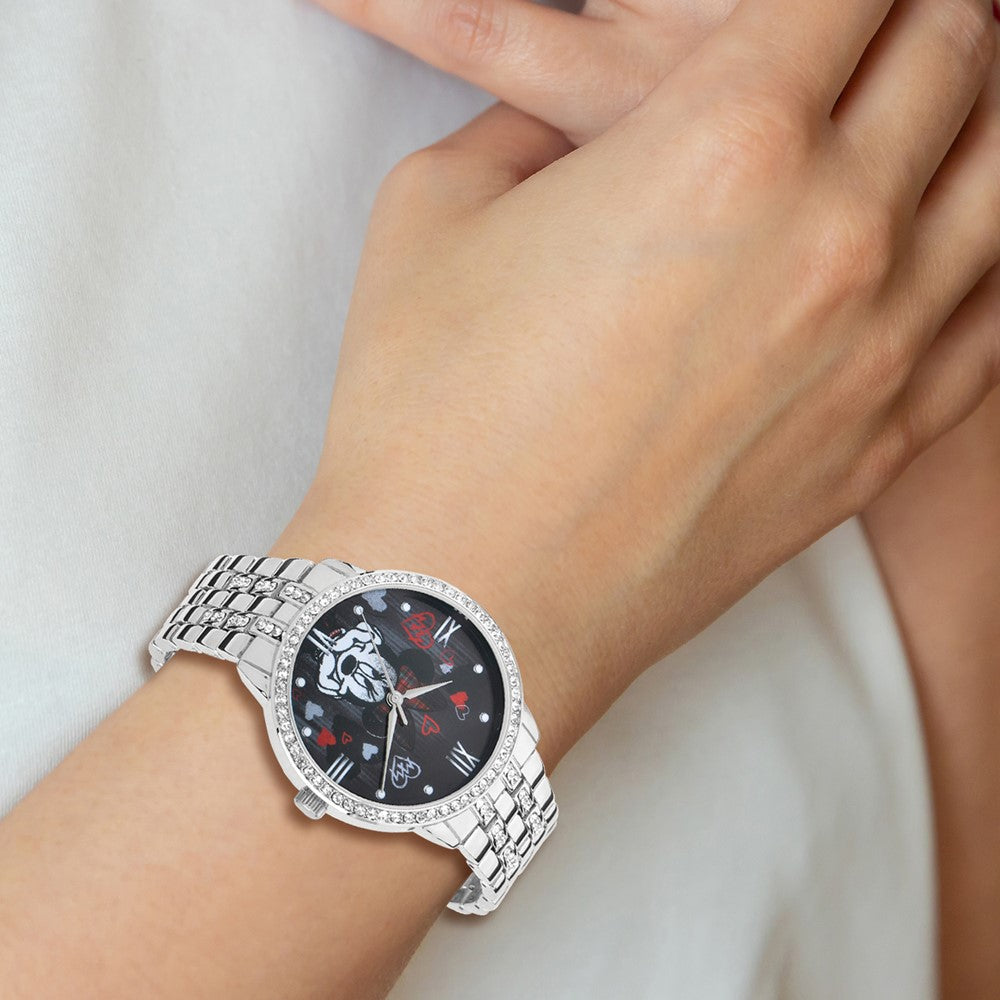 Alternate view of the Disney Ladies Minnie Mouse Silver-tone Bracelet Watch by The Black Bow Jewelry Co.