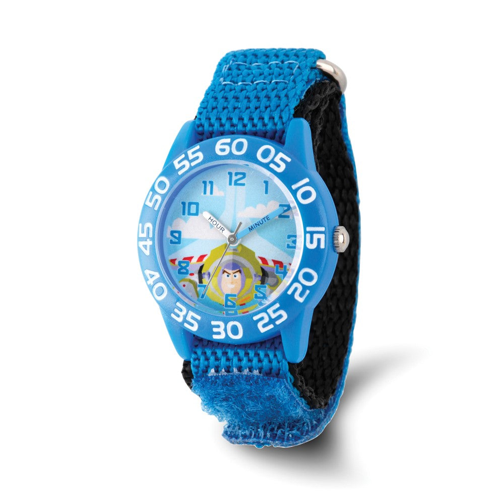 Disney Boys Toy Story Buzz Acrylic Blue Band Time Teacher Watch, Item W9360 by The Black Bow Jewelry Co.