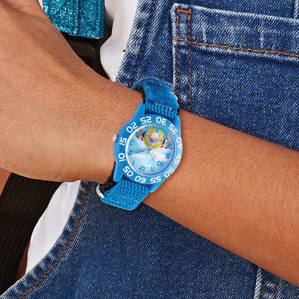 Alternate view of the Disney Boys Toy Story Buzz Acrylic Blue Band Time Teacher Watch by The Black Bow Jewelry Co.