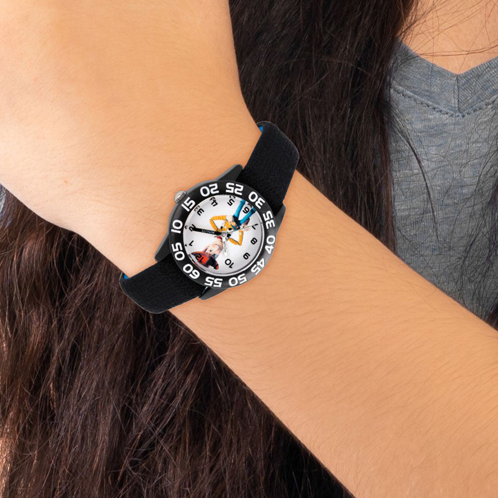 Alternate view of the Disney Boys Toy Story Woody Black Stretch Band Time Teacher Watch by The Black Bow Jewelry Co.