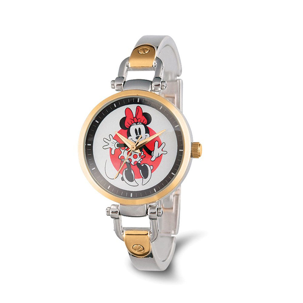 Disney Ladies Size Minnie Mouse Two-tone Watch, Item W9367 by The Black Bow Jewelry Co.