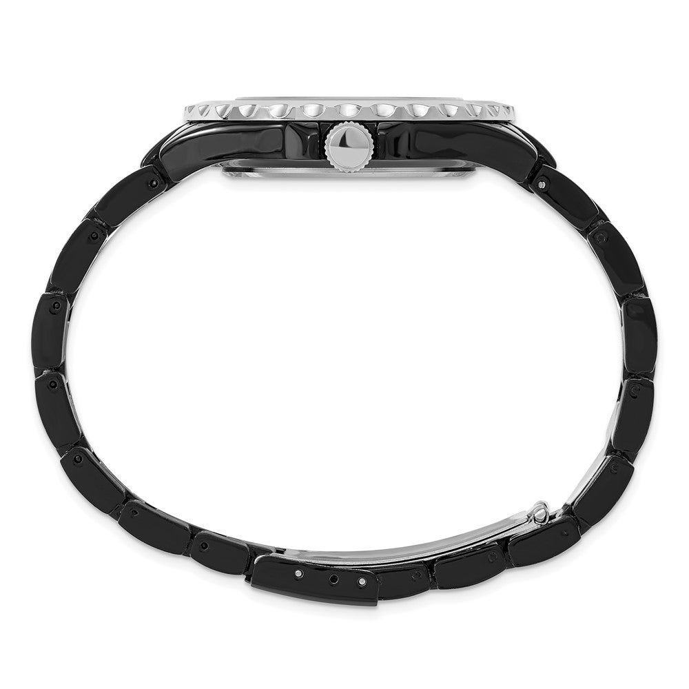 Alternate view of the Disney Ladies Size Maleficent Crystal Black Watch by The Black Bow Jewelry Co.