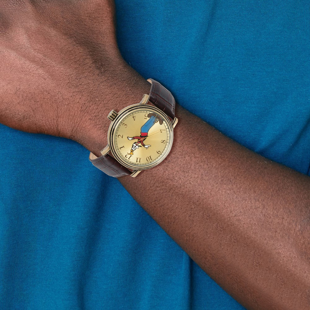 Alternate view of the Disney Adult Size Goofy w/Moving Arms Antique Gold-tone Watch by The Black Bow Jewelry Co.