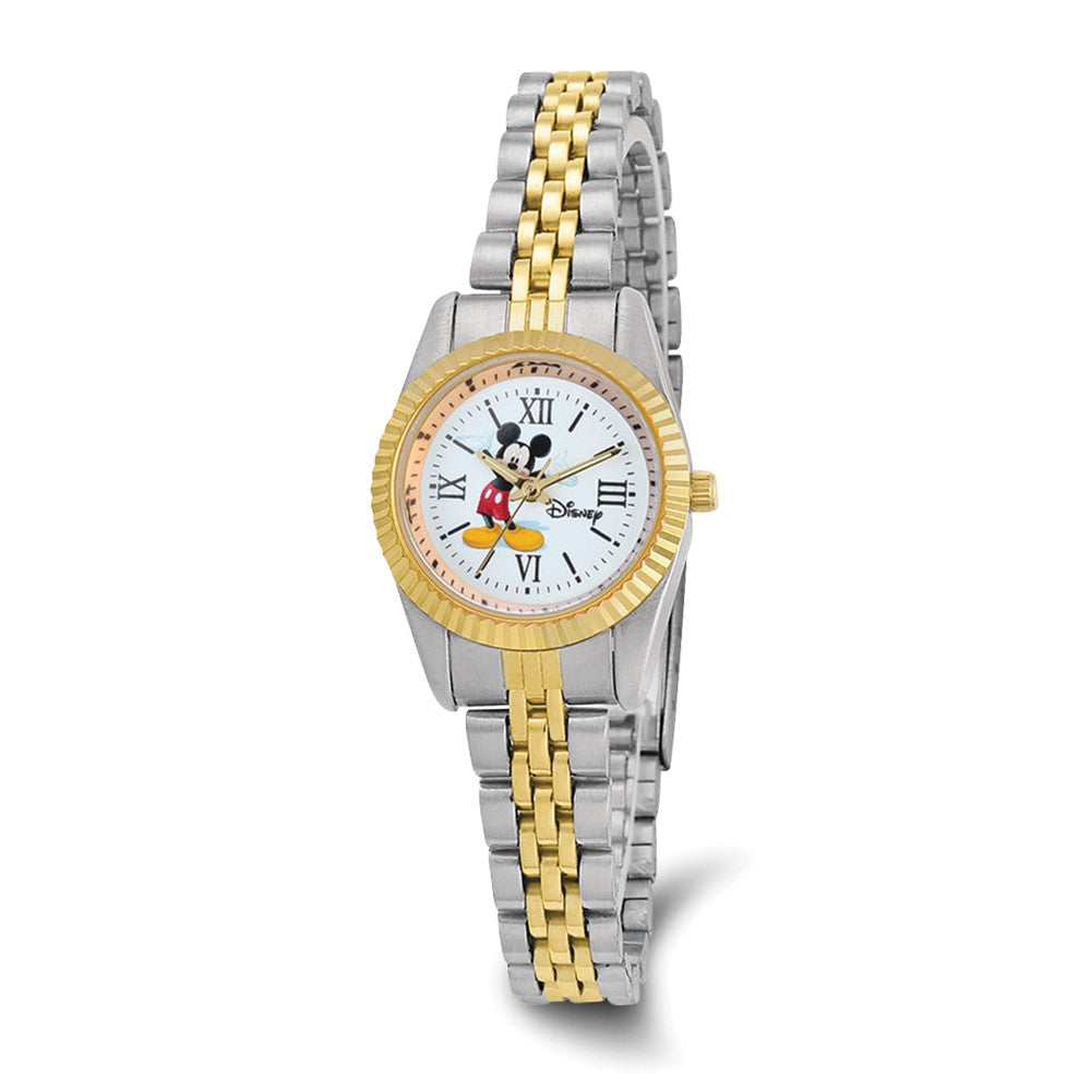 Disney Adult Size Two-tone Metal Mickey Mouse Watch, Item W9431 by The Black Bow Jewelry Co.