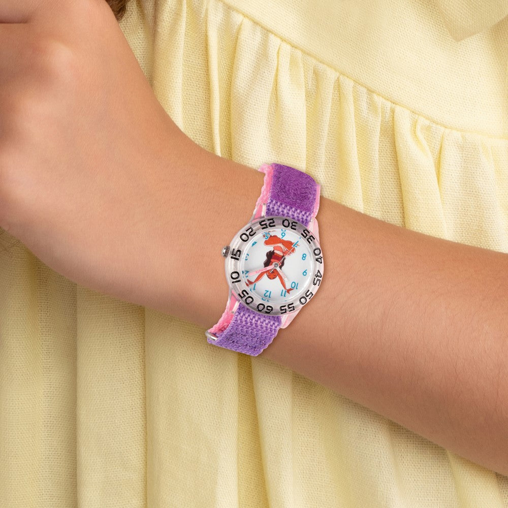 Alternate view of the Disney Girls Moana Acrylic Purple Strap Time Teacher Watch by The Black Bow Jewelry Co.