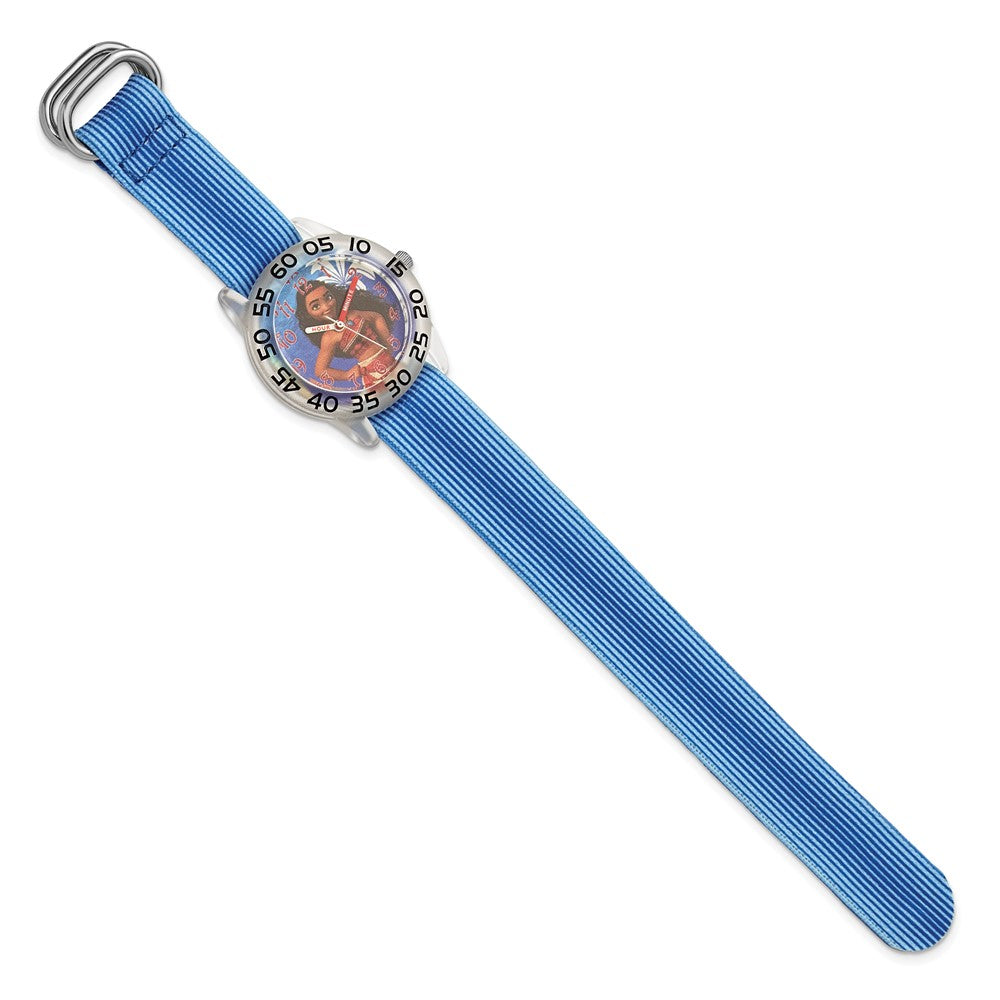 Alternate view of the Disney Girls Moana Blue Strap Acrylic Time Teacher Watch by The Black Bow Jewelry Co.