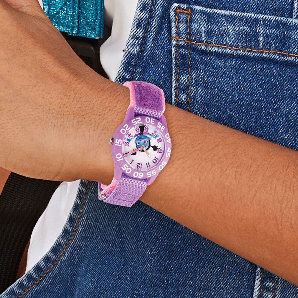 Alternate view of the Disney Girls Vampirina Purple Acrylic Time Teacher Watch by The Black Bow Jewelry Co.