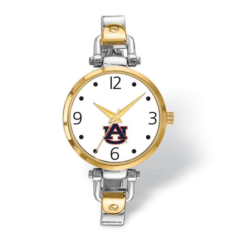 Ladies Auburn University Elegant 2-tone Watch, Item W9525 by The Black Bow Jewelry Co.